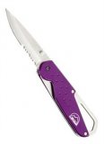 Buck Knife: Buck 751 Approach Metallic Purple Carabiner Loop Climbing Lock Knife