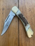 Puma Knife: 2011 Puma Duke Folding Knife with Stag Antler Handle