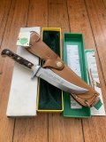 Puma Knife: 1985 Puma Skinner with Stag Antler Handle & Original Correct Green & Yellow Box & Paperwork