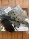 ESEE Knives- ESEE-4 Knife with Micarta Handle Black and OD Green Kydex Sheathes