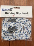 Dog Lead: White/Blue-flecked Slip Lead, 8mm thick, 2m long