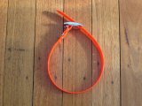 SOS Blaze Orange Dog Collar 2.0cm Wide 55cm Long with Silver Buckle