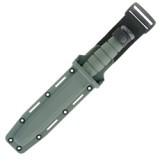 Ka-Bar Knife: Kabar Foliage Green Plain-Edge Marine Knife with Hard Sheath
