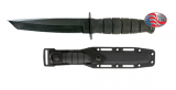 Ka-Bar Knife: Kabar Short Black tanto-bladed Knife in Hard Sheath
