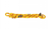Dog Lead: Yellow/Red-flecked Deluxe Slip Lead, 8mm thick, 1.5m long