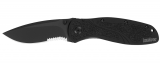 Kershaw Knife: Kershaw Blur Black Serrated Folding Knife