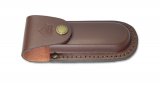 Puma Knife Sheath: Brown Large Vertical Leather Knife Pouch