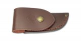 Puma Knife Sheath: Brown Shaped Vertical Leather Knife Pouch