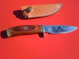 Buck Knife: Buck 192 Vanguard 1993 Ducks Unlimited with Redwood Handle