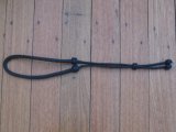 Lanyard: Brown Leather Braided Double Whistle Lanyard