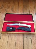 Keith Fludder Original Damascus blade Dagger in Wooden Display Box