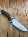 Custom USA Hand Made Sportello Broad Blade Knife with Elk Handle