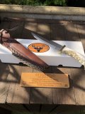 Silver Stag Crown Series Pacific Bowie Knife with Stag Antler Handle