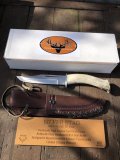 Silver Stag Crown Series Deep Valley Knife with Stag Antler Handle