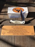 Silver Stag 3.0 " Blade Liner Lock Folding Knife with Stag Antler Handle