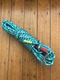 Long Dog Lead: Professional 10 metre Dog Trainer Turq/Blue/White Checkered Fleck Lead