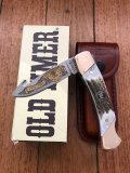 Schrade Vintage Limited Edition USA-Made 100 -15 Year Gut Hook Folding Knife with Sambar Handle Pouch & Box