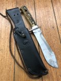 Puma Knife: Puma Vintage 1968 White Hunter with Stag Handle & Original Sheath