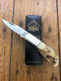 Puma Knife: Puma 2002 German Micro Folding Knife with Stag Antler Handle