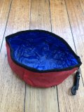 Collapsible Compact Dog Foot Bowl or Water Bowl in Red/Blue