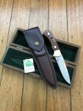 Puma Knife: Puma Original 1987 4 Star Fixed Blade Knife with Rosewood Handle in Original Wooden Box #21781