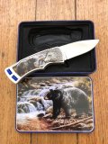 Bear and Wolf Pocket Folding Knife Gift Tin