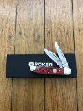 Boker Tree brand Classic Red Bone Copperhead Trapper Knife