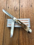 Case USA Knife: 2021 Model 00164 Trapper with Jig Bone Handle Pocket Folding Knife in original box and paperwork