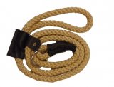 Dog Lead: Natural Country Classic Deluxe Slip Lead, 16mm thick, 1m long