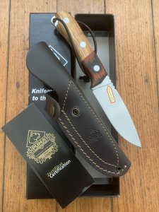 Puma Knife: Puma IP Palma Olive Knife with Mixed Wood Handle