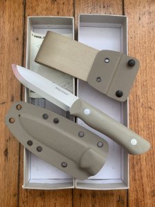 Real Steel Knives BushCraft Plus Set Knife with Nylon Sheath With Front Pouch