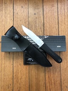 SOG Vintage Original S240 NW RANGER Knife with Black Leather Sheath