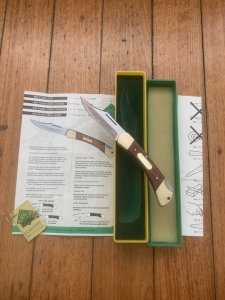 Puma Rare Model 965 Deer Hunter 1978 Folding Lock Knife Serial # 12871 in original box