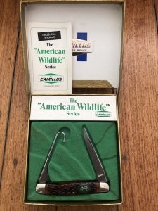 Camillus American Wildlife Series USA-Made Special Edition Wild Turkey Bird knife in Gift Box