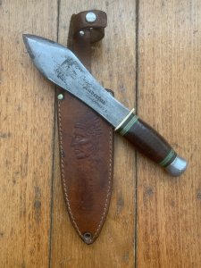 German Knife: 1950's-60's Hubertus Solingen Throwing Knife with Sheath