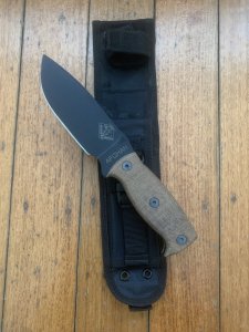Ontario Ranger Series AFGHAN with Orange Micarta Handle and Tactical Belt Sheath
