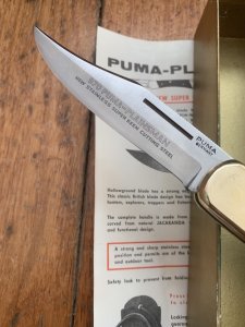 Puma Rare Model 970 Plainsman 1969 Folding Knife with original box & Paperwork & Pouch #96583