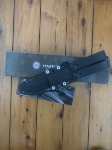 SPARTON KNIVES Machai Knife with Green Handle & Tactical Kydex Sheath