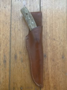 Puma Knife: Early 2000's Puma Pro Hunter Gut Hook Knife with Stag Antler Handle