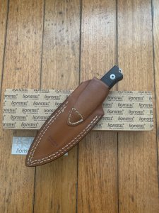 LionSTEEL Italy. Model B40 GBK Handle with Leather Sheath