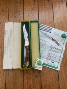 Puma Rare Model 971 Game Warden 1989 Saw and Blade Folding Knife with original box & Paperwork #45982
