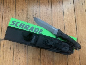 Schrade Knife: Schrade SCHF9 Drop Point Knife With Black Tactical Sheath