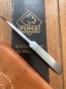 Puma Knife: Puma Very Rare 2002 'WIND' Skeleton Knife in Leather Sheath