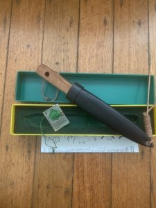 Puma Knife: Puma 1987 FAHRTENMESSER Jacaranda Wood in Original Sheath and Plastic Box with Tag