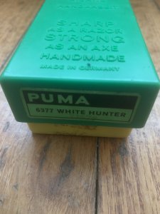 Puma Knife: Puma Original 1972 White Hunter 116377 in original box & warranty