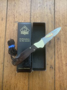 Puma Knife: Puma 2013 Rosewood Handled Falkner 22 3515 Lock Back Folding Knife