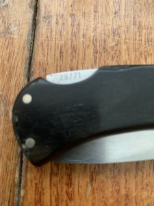 Puma Knife: Puma Original 1977 4 Star Folding Lock Blade Knife with Black Ebony Micarta Handle #29771