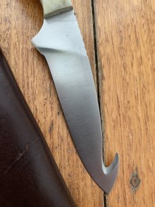 Puma Knife: Puma 2003 Pro Hunter Gut Hook Knife with Stag Handle & Leather Sheath