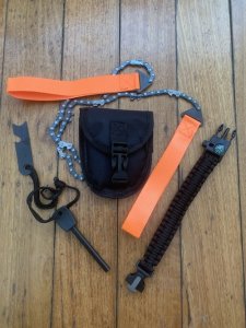SOS Emergency Black Fire Starter With Bottle Opener