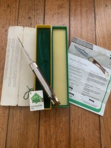 Puma Rare Model 971 Game Warden 1989 Saw and Blade Folding Knife with original box & Paperwork #45982